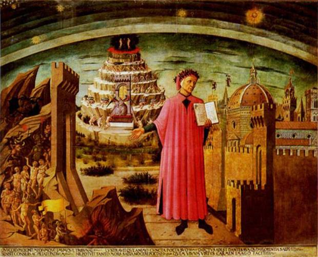 Michelino-Fresco-of-Dante-before-Mt.-Purgatory